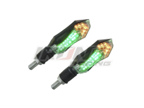 DIRECCIONAL BI-COLOR 12V 14 LED'S 4 CABLES LUZ AMARILLO/VERDE