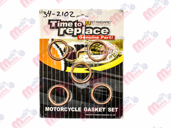 EMPAQUE TUBO ESCAPE HONDA CG125 FP CARGO/TITAN MA/MN (WSTD)