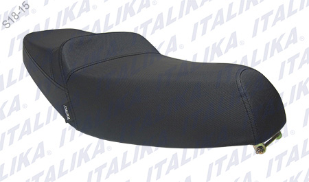 ASIENTO NEGRO COSTURA AZUL XS125