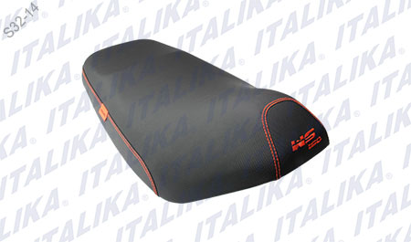 ASIENTO NEGRO COSTURA NARANJA NEW WS150