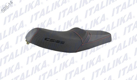 ASIENTO NEGRO COSTURA ROJA
