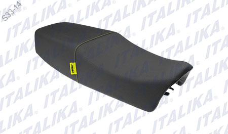 ASIENTO NEGRO COSTURAS AMARILLAS FT150S
