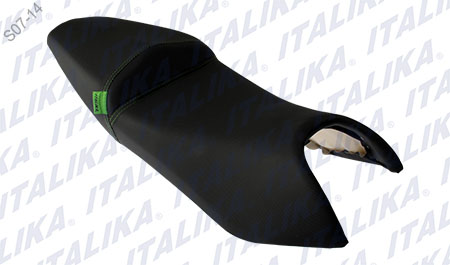 ASIENTO NEGRO COSTURAS VERDE 150Z