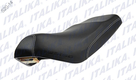 ASIENTO NEGRO DOBLE COSTURA GRIS WS150, WS150 NF