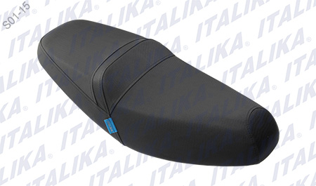 ASIENTO NEGRO ETIQUETA AZUL CIAN XS125