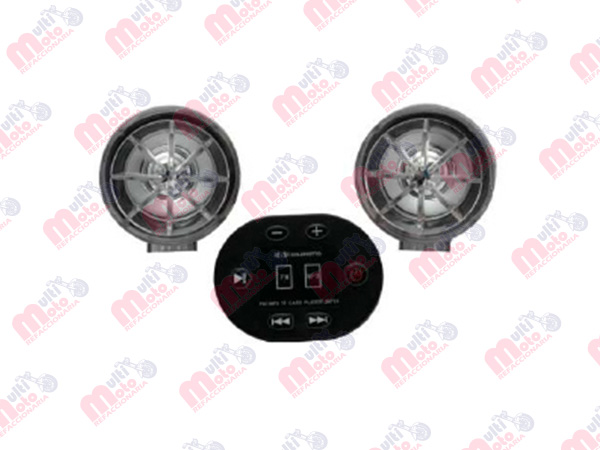 AUDIO FM/MP3 C/LEDS/AISLAMIENTO ACUATICO PARA MOTOCICLISTA