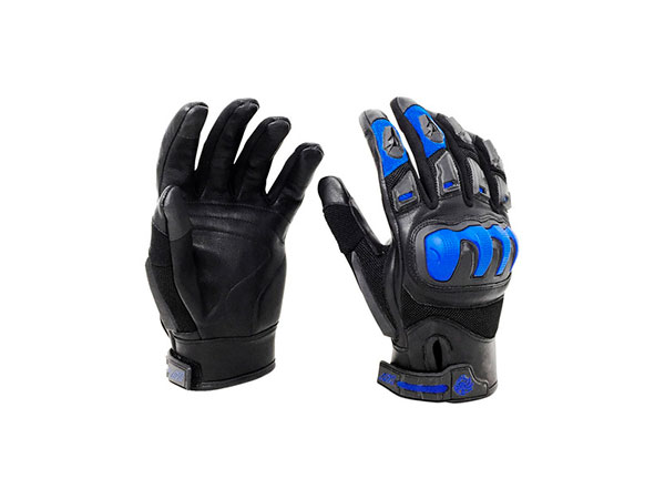 GUANTE KOV PIEL DRAX NEGRO / AZUL M