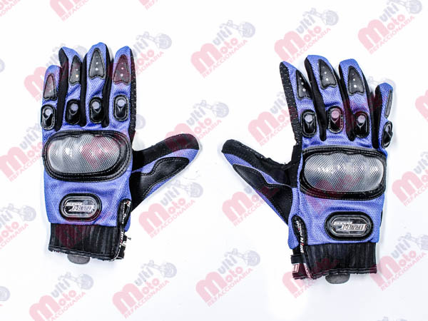 GUANTE P/MOTOCICLISTA IRON RACING COMANDANTE AZUL TALLA XL