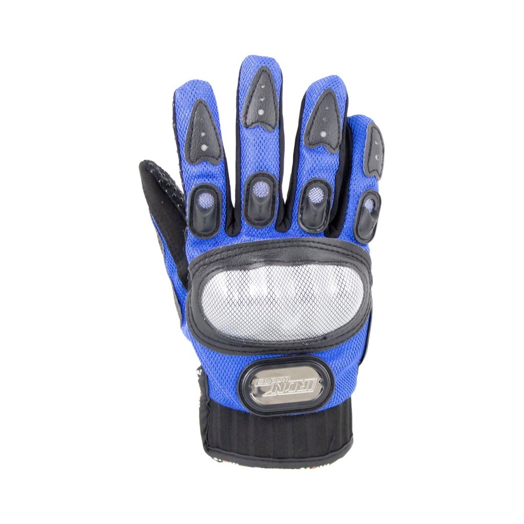 GUANTE P/MOTOCICLISTA IRON RACING COMANDANTE AZUL TALLA XXL