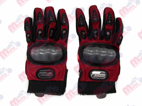 GUANTE P/MOTOCICLISTA IRON RACING COMANDANTE ROJO TALLA XL