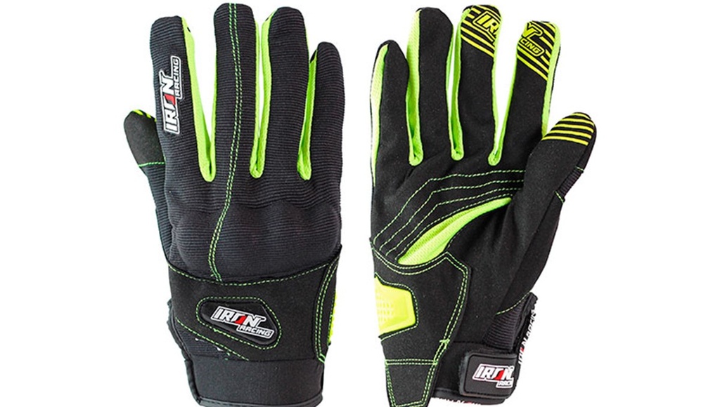 GUANTE P/MOTOCICLISTA IRON RACING ESCUDO TALLA M