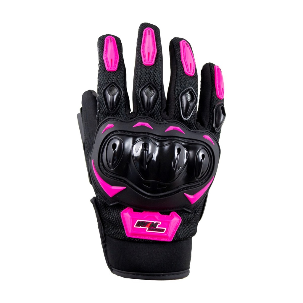 GUANTE P/MOTOCICLISTA IRON RACING SPEED NEON-ROSA TALLA S