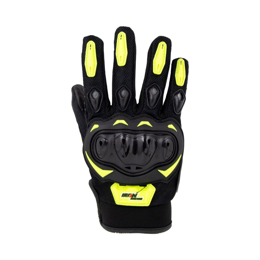 GUANTE P/MOTOCICLISTA IRON RACING SPEED NEON-VERDE TALLA L