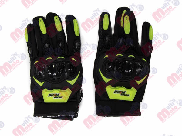GUANTE P/MOTOCICLISTA IRON RACING SPEED NEON-VERDE TALLA XXL