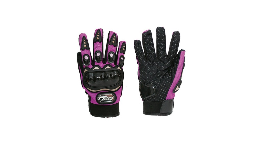 GUANTE P/MOTOCICLISTA IRON RACING STREET MORADO M