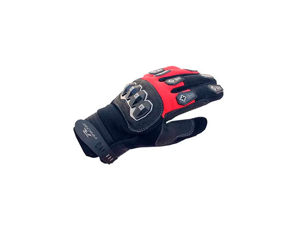 GUANTES TELA RD-027 NEGRO/ROJO L