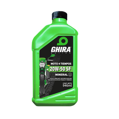 ACEITE GHIRA MOTO 4T SF 25W50 MINERAL 0.946L