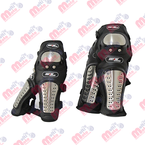 JUEGO PROTECTORES RODILLERA Y CODERA ACERO INOXIDABLE IRON RACING MSD-04 (4PZAS)