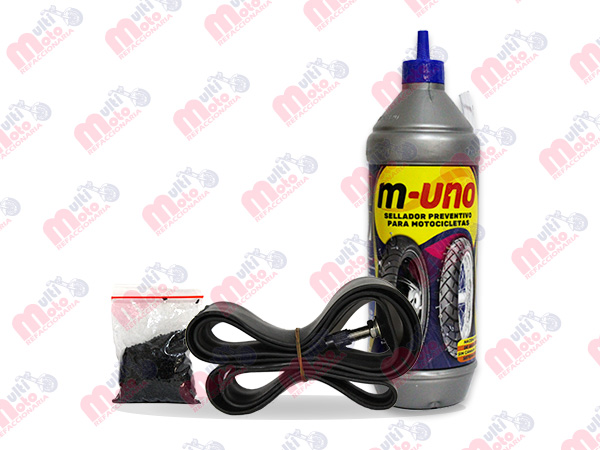 KIT ANTIPONCHADURAS LLANTA TRASERA, SELLADOR 800ML + BOLSA CAUCHO + BANDA 1.85