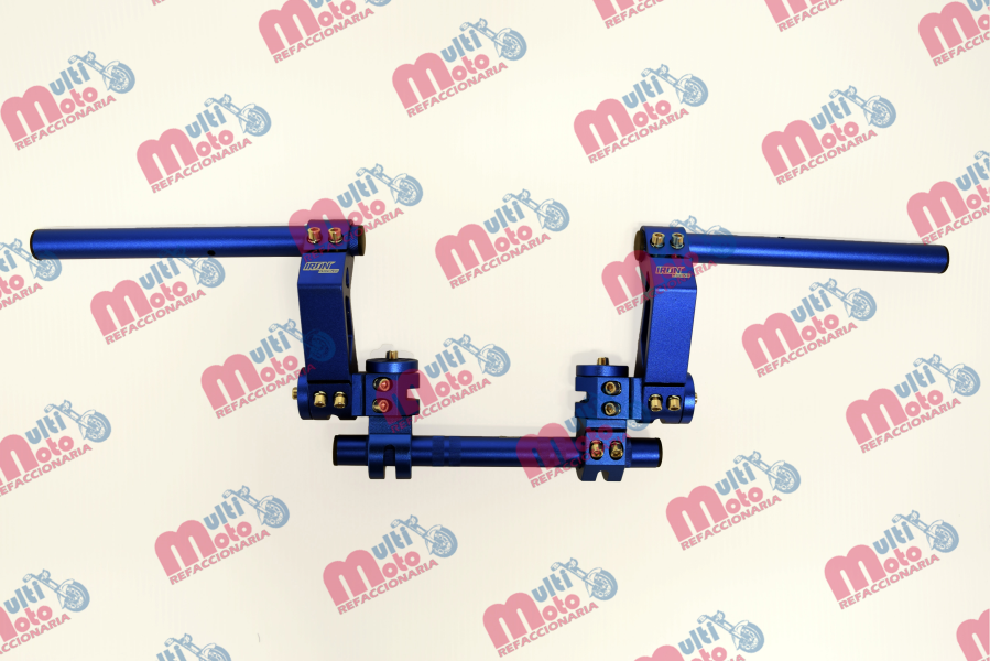 MANUBRIO ALUMINIO UNIVESAL PREMIUM IRON RACING COLOR AZUL