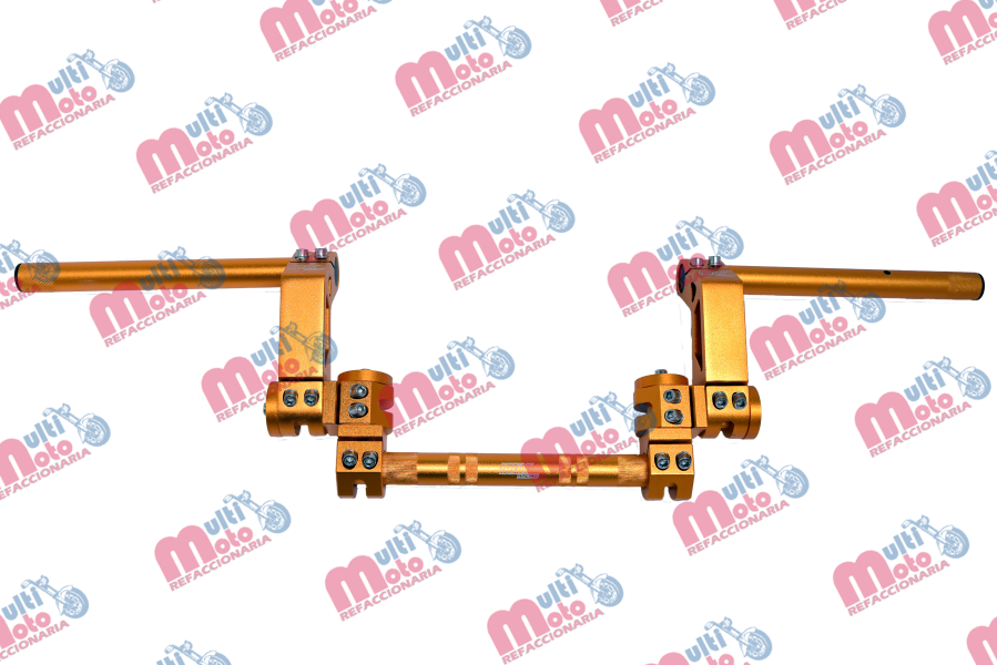 MANUBRIO ALUMINIO UNIVESAL PREMIUM IRON RACING COLOR DORADO