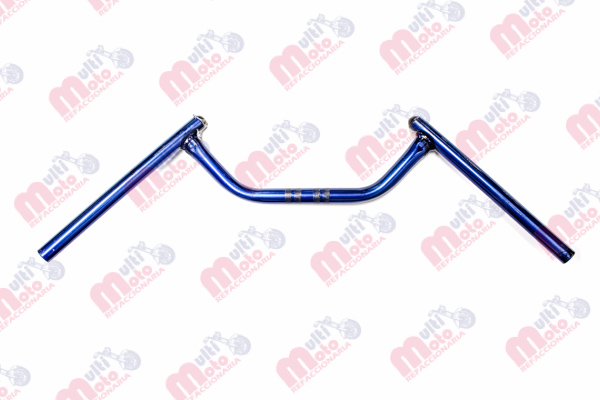 MANUBRIO TIPO MURCIELAGO UNIVERSAL TUBO 7/8 CAL. 14 AZUL CROMAT IZADO)