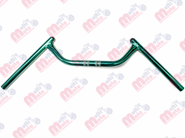 MANUBRIO TIPO MURCIELAGO UNIVERSAL TUBO 7/8 CAL. 14 VERDECROMAT IZADO)