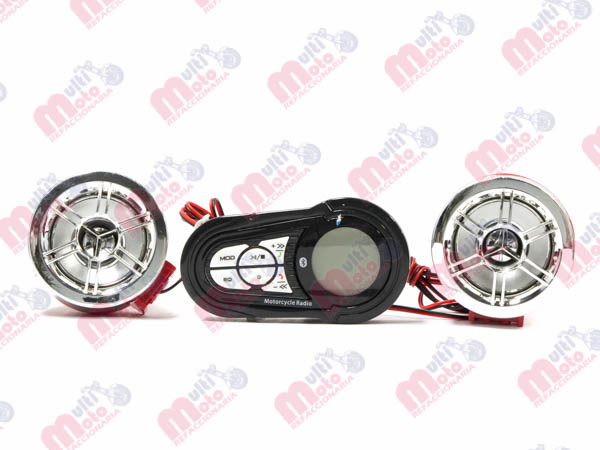 MP3 BLUETOOTH CON BOCINAS ROJO/PLATA/USB/SD