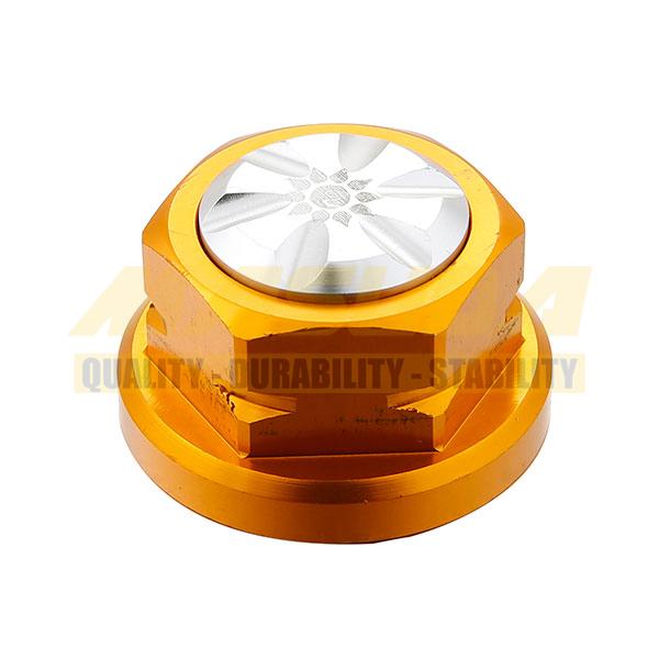 TUERCA DE COLUMNA DIRECCION ALUMINIO DEPORTIVO UNIVERSAL DORADO