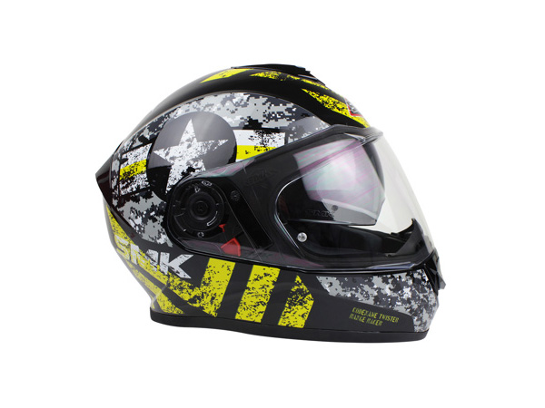 CASCO SMK TWISTER NEGRO/AMARILLO CAPTAIN GL264