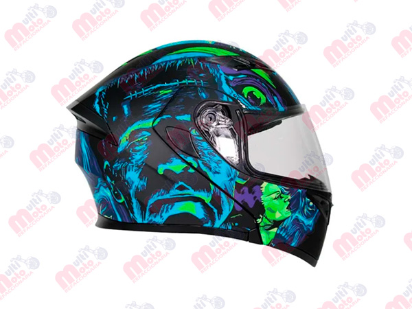 CASCO ABATIBLE R7 RACING UNSCARRED DOBLE MICA DOT L NGO/CELESTE/VDE/MATE
