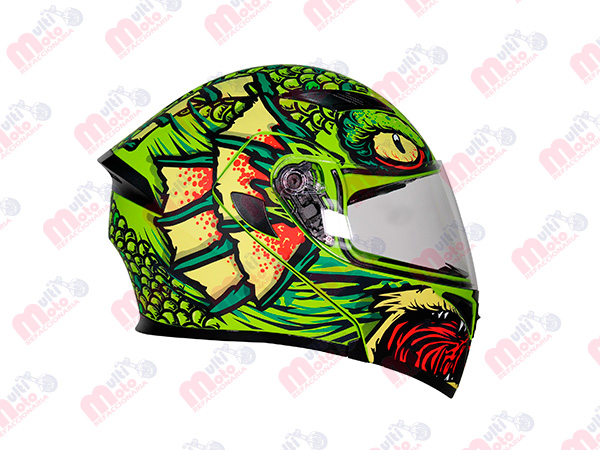 CASCO ABATIBLE R7 RACING UNSCARRED DOBLE MICA DOT L VDE/AMA/ROJ/MATE