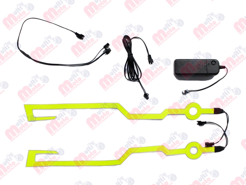 Luces led casco diseño tribal color Flourescente MEK