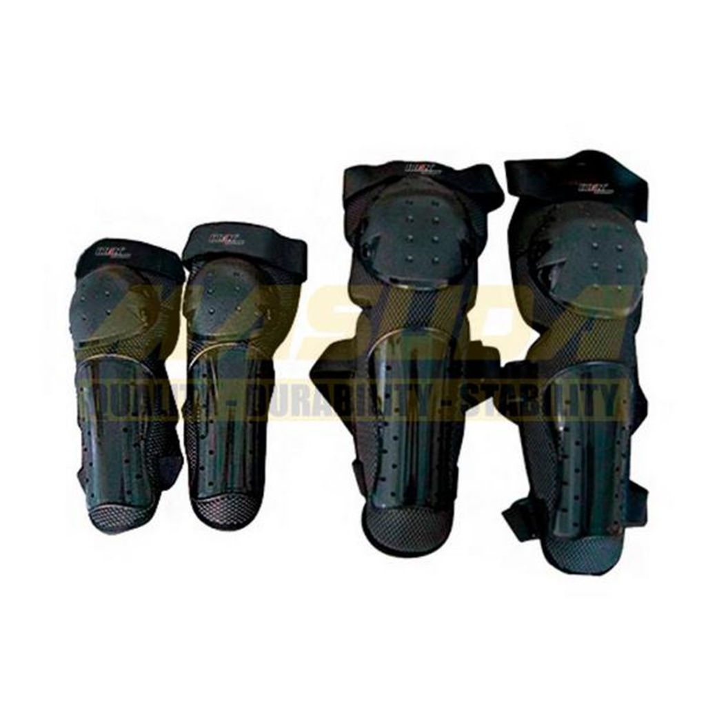 SET RODILLRAS Y CODERAS PARA MOTOCICLISTA IR053 NEGRO (4PZAS)