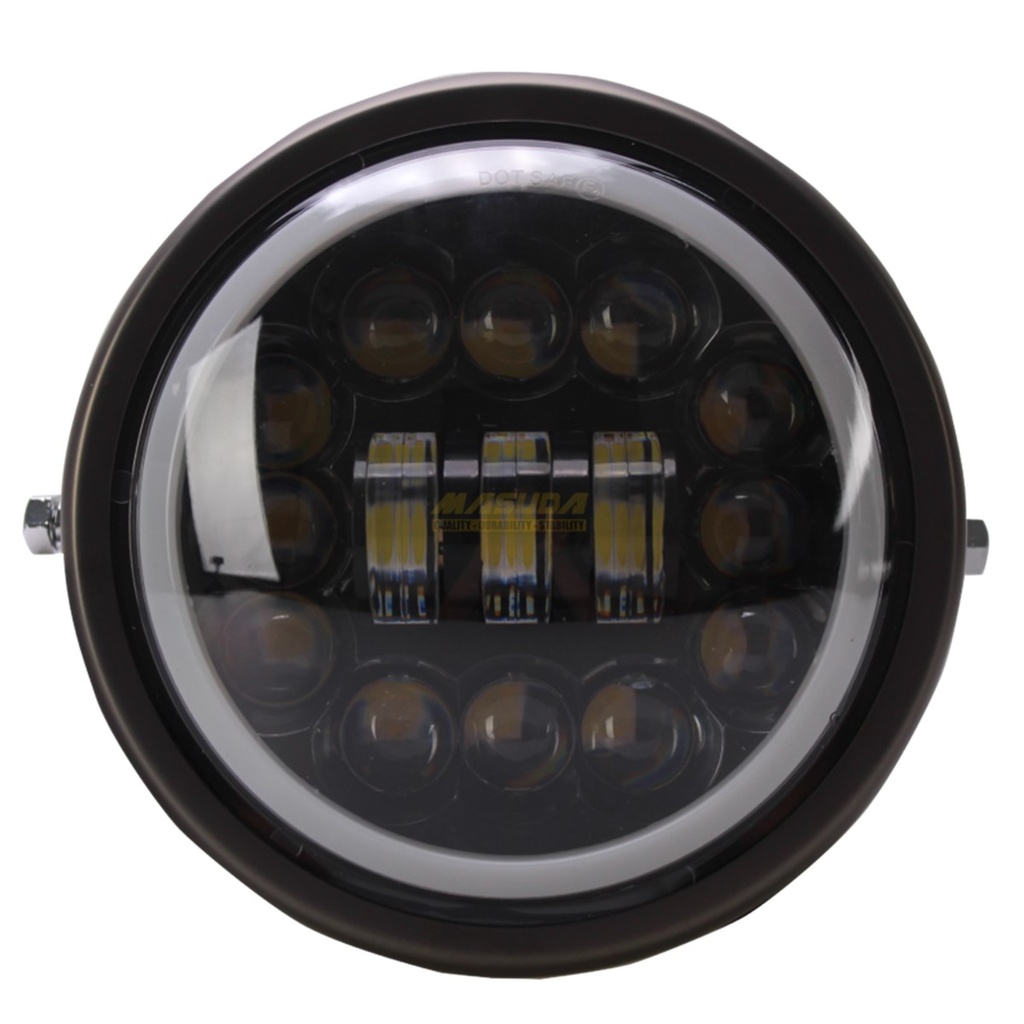 FARO FRONTAL 6.35" REDONDO LED OJO ANGEL IR8071 28W 9-80V 2800LM NEGRO MATE