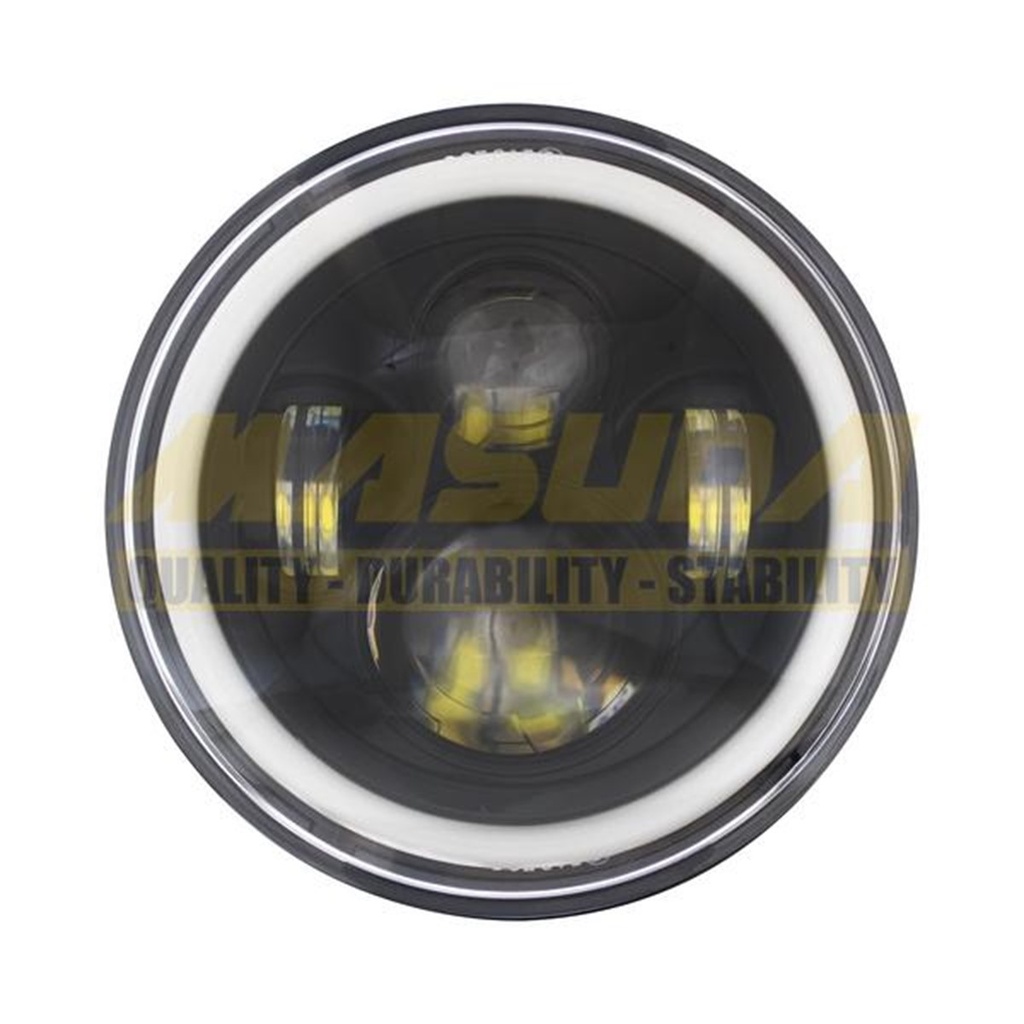 PAR FAROS 7" DELANTEROS REDONDOS LED OJO ANGEL LUPA BLX-C0101 40W*2 10-80V 6500K 6500*2LM