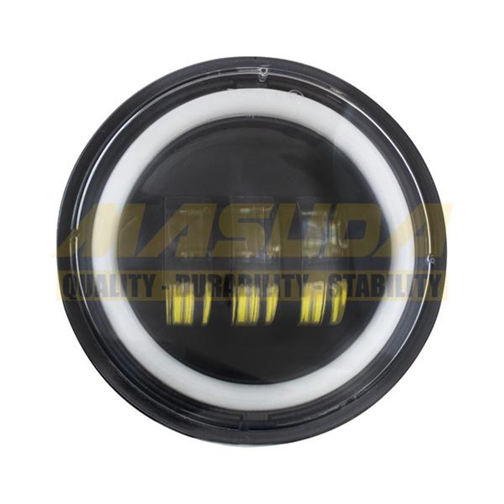 PAR FAROS 4" DELANTEROS REDONDOS LED ANTI-NIEBLA OJO ANGEL BLX-C27 45*2W 10-80V 6500K 6200*2LM