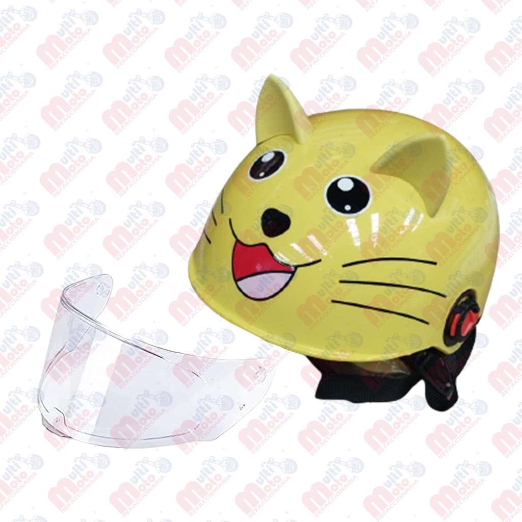 CASCO NIÑO OREJITAS  AMARILLO