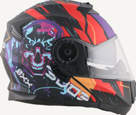 CASCO ABATIBLE JET 2 EUFORIA NEGRO/ROJO    M