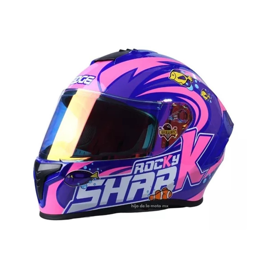 CASCO INTEGRAL EDGE SHARK  FUCSIA BRILLANTE M
