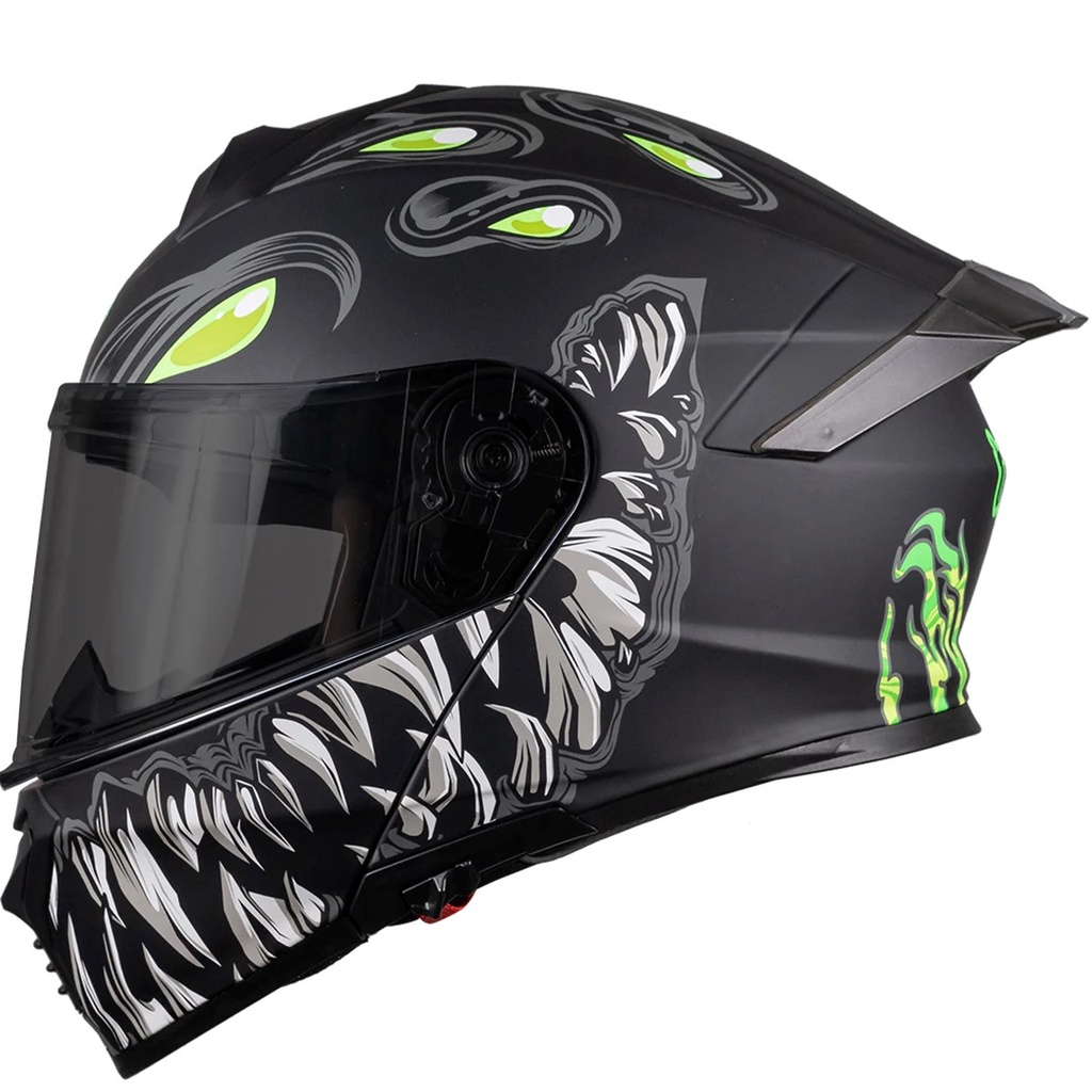 KOV CASCO THUNDER TOXIC NEGRO MATE L