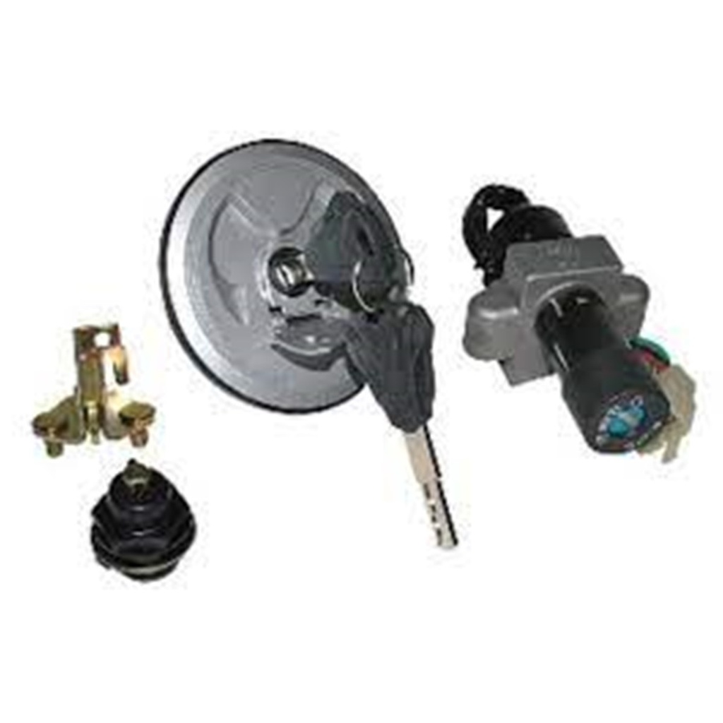 SWITCH INTERRUPTOR DE ENCENDIDO TAPON DE GASOLINA Y SEGURO DE ASIENTO 12 Vcc C/JUEGO DE LLAVES