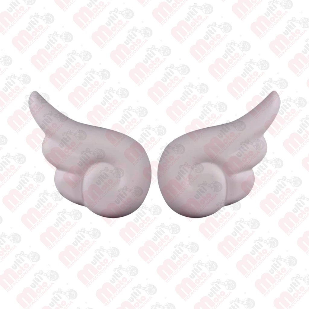 Adorno alas de angel para casco blanco