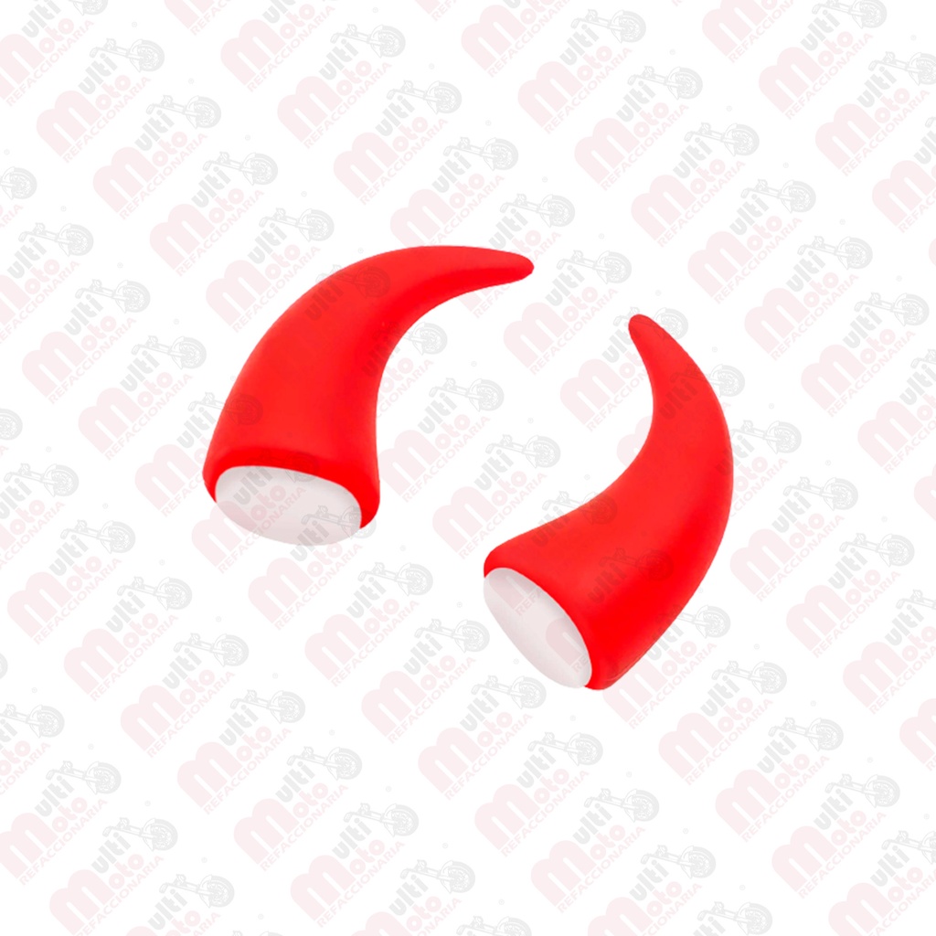Cuernito corto para casco rojo