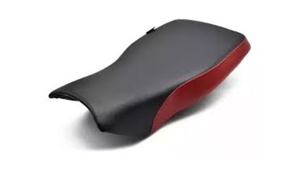 ASIENTO NEGRO Y ROJO CON ETIQUETA, ATV150 SPORT