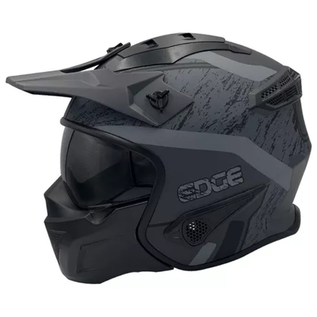 CASCO KOMBAT GRIS   MATE    L