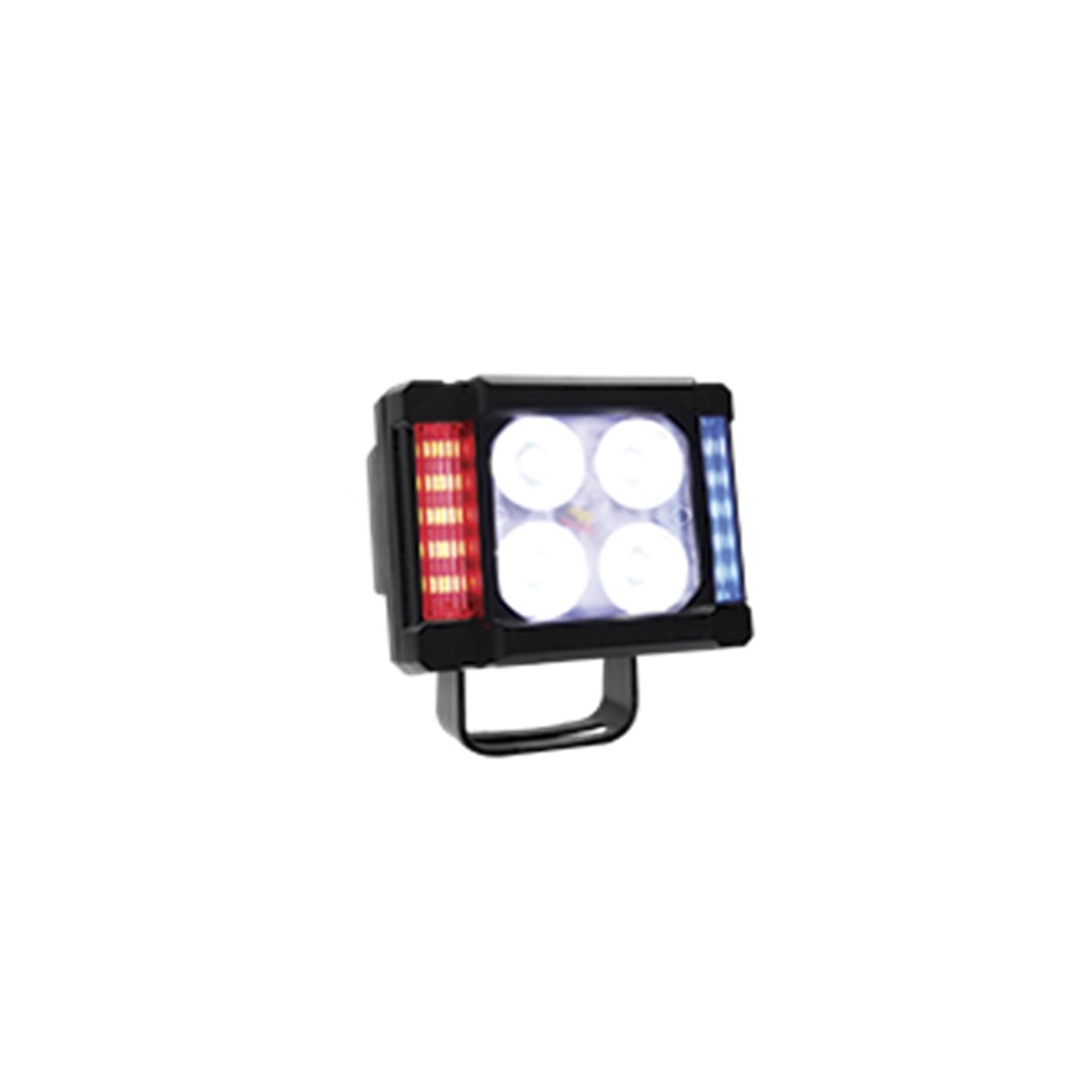 FARO AUXILIAR CUADRADO 4 LED ESTROBO, ALTA, BAJA (copia)