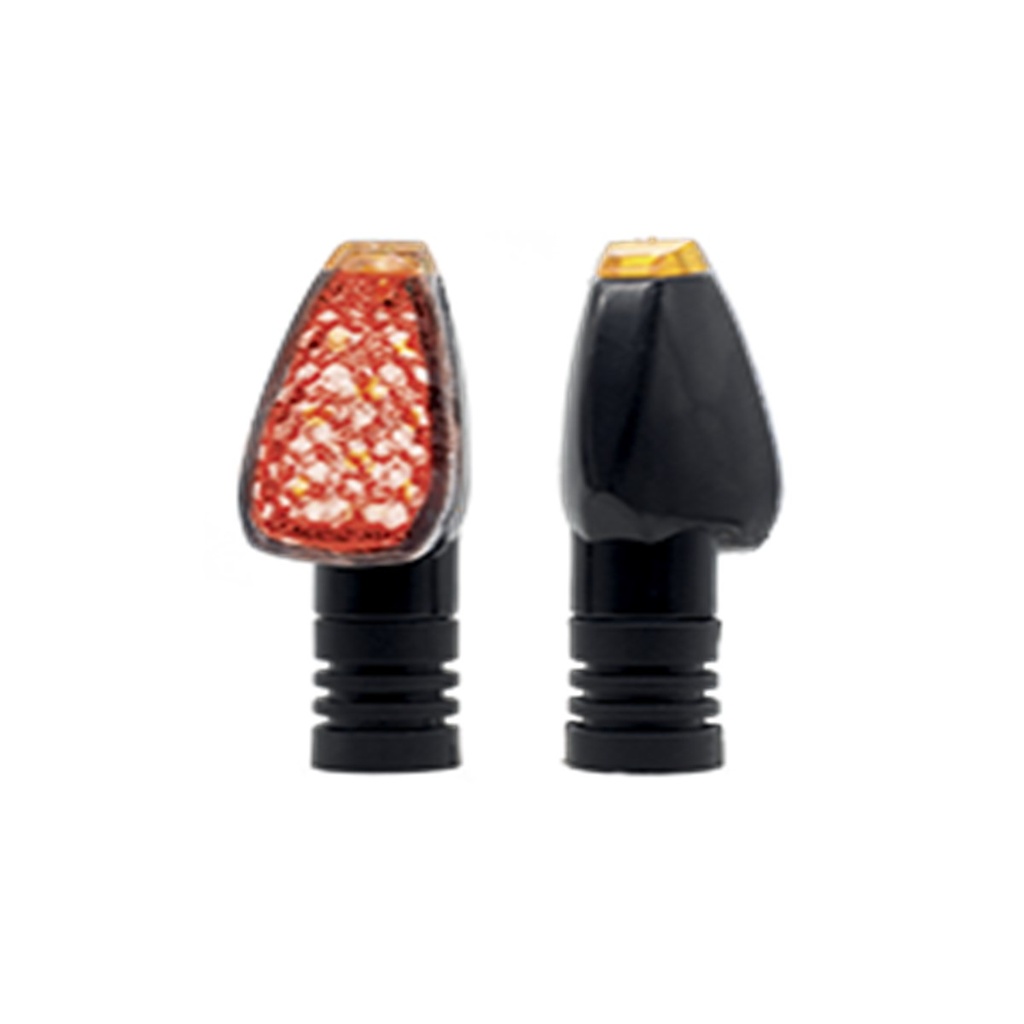  DIRECCIONAL LED NEGRO BRILLANTE UNIVERSAL (ROJO)