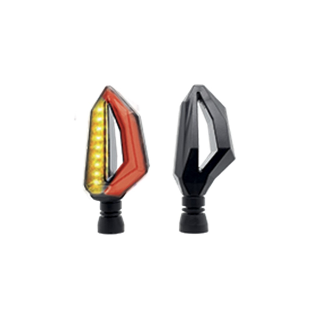  DIRECCIONAL LED SECUENCIAL TIPO ALETA UNIVERSAL (AMARILLO-ROJO)