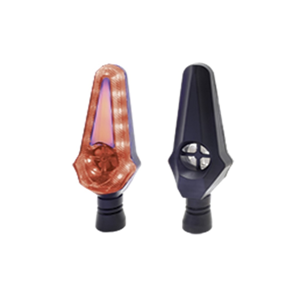 DIRECCIONAL LED SECUENCIAL TIPO HELICE UNIVERSAL (AMARILLO-ROJO)